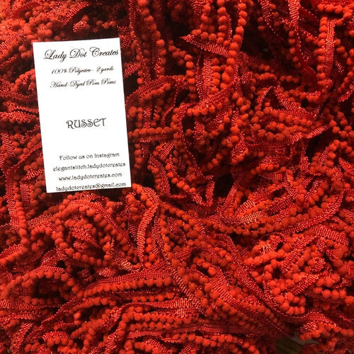 Russet Finishing Pom Poms