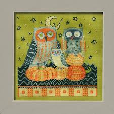 Autumn Owls Debbie Mumm Buttons and Beads Kit by Mill Hill