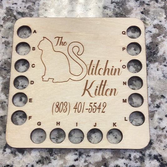 The Stitchin’ Kitten Wooden Floss Organizer