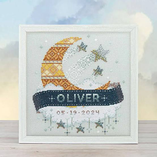 Modern Baby Sampler: Moon + Stars