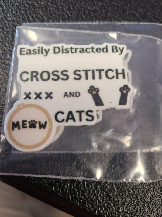 Cross Stitch and Cats Needle Minder