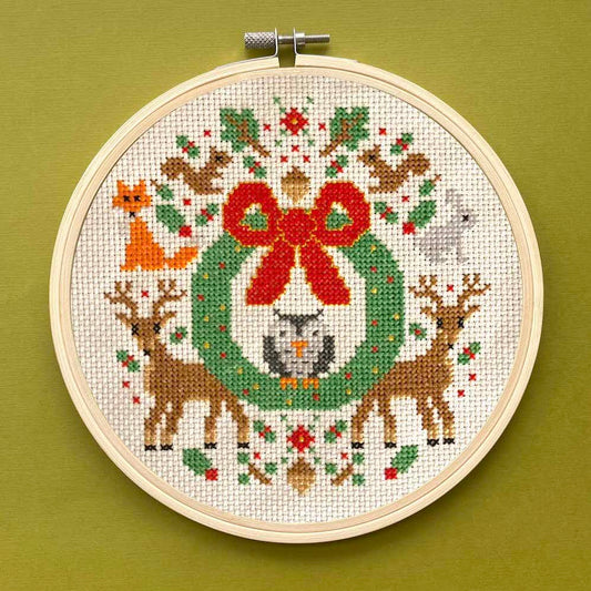 Woodland Holiday Cross Stitch Kit