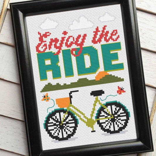 Enjoy the Ride Cross Stitch Kit