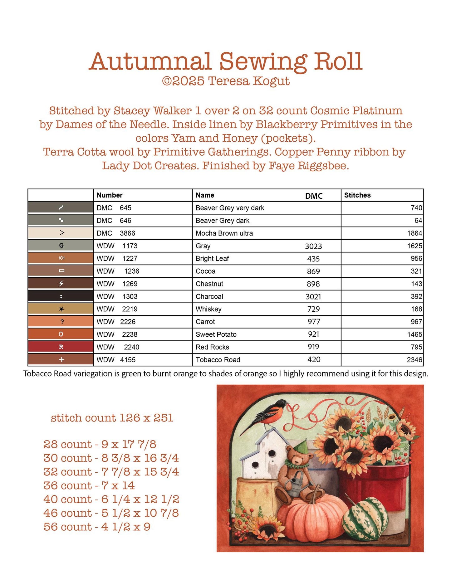 PREORDER Autumnal Sewing Roll