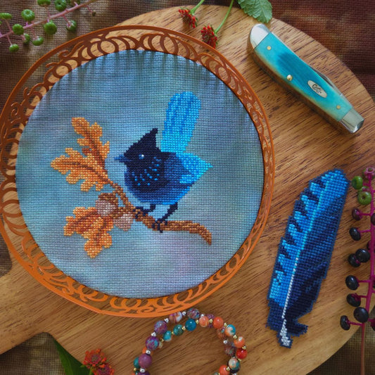 PREORDER Steller's Jay & Feather Bookmark
