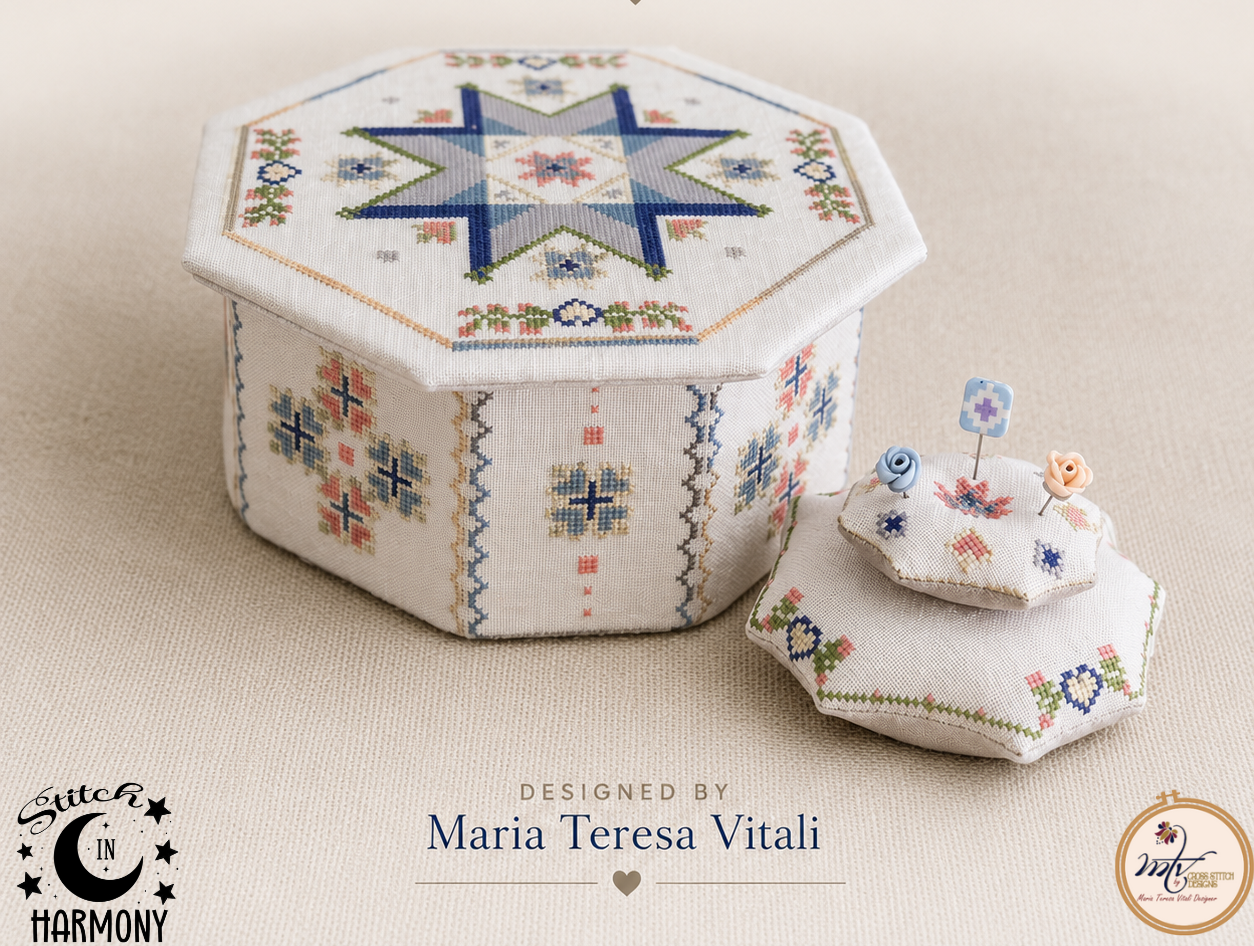PREORDER Quaker Star Sewing Box- Stitch in Harmony