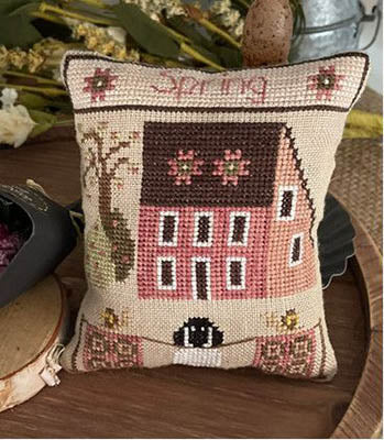 Seasonal Saltbox House Pillows - Spring